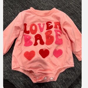 Charming Pink and Red Baby Bodysuit
